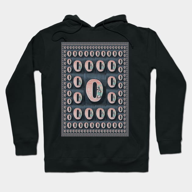 CAPITAL LETTER O. MAGIC CARPET Repeated Size Reductions Hoodie by mister-john